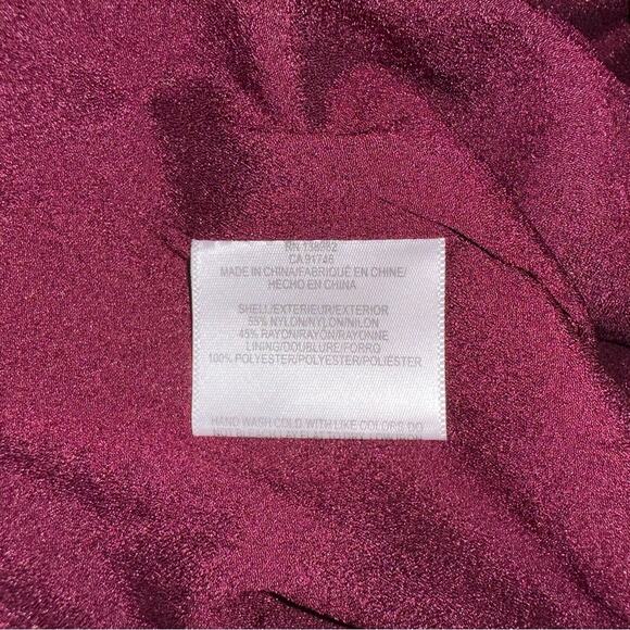 NWT Dress The Population Antoinette Sleeveless Burgundy Gold Lace Maxi Dress S - Picture 6 of 9